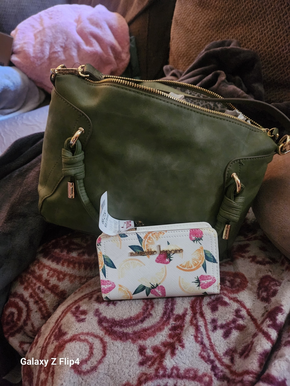 Olive Green Women's Shoulder Bag - Unbranded